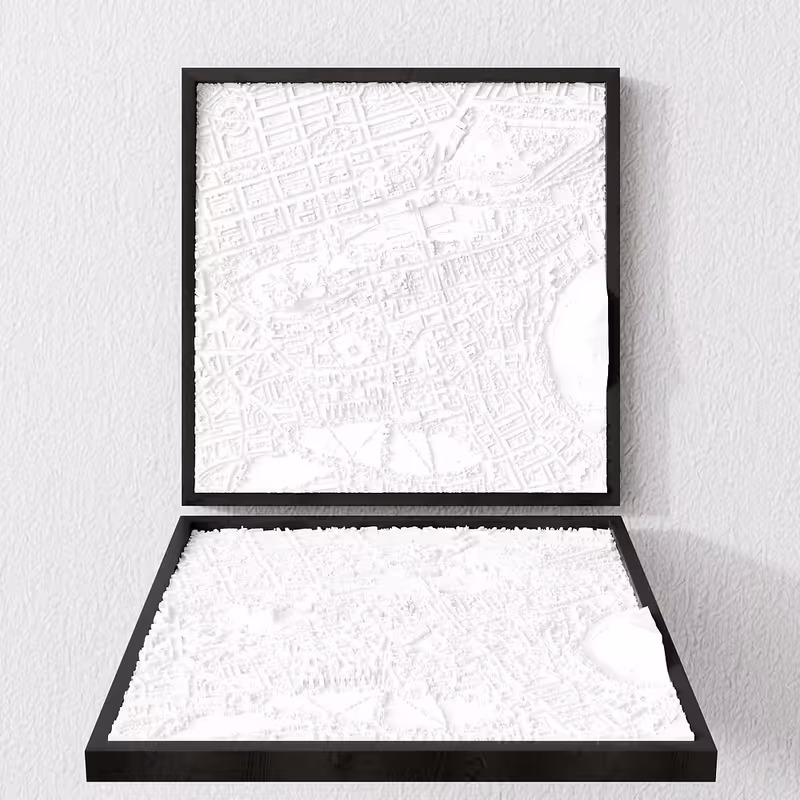 3D relief map of Edinburgh