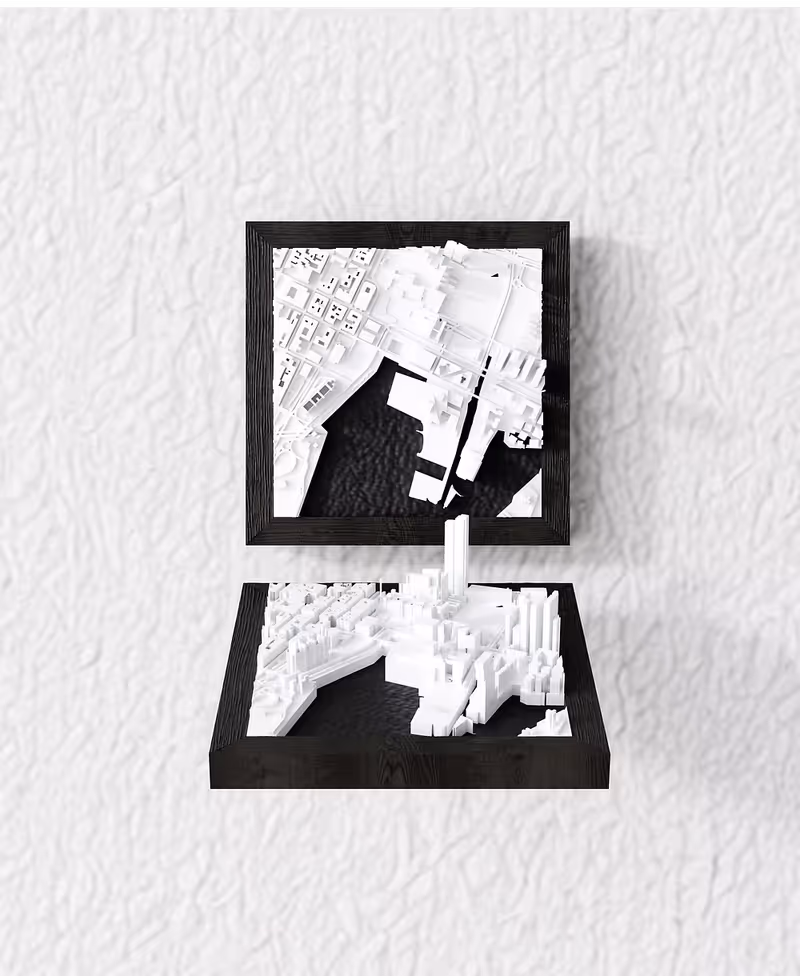 3D relief map of Oslo