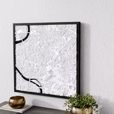 Hartă relief Roma, Italia